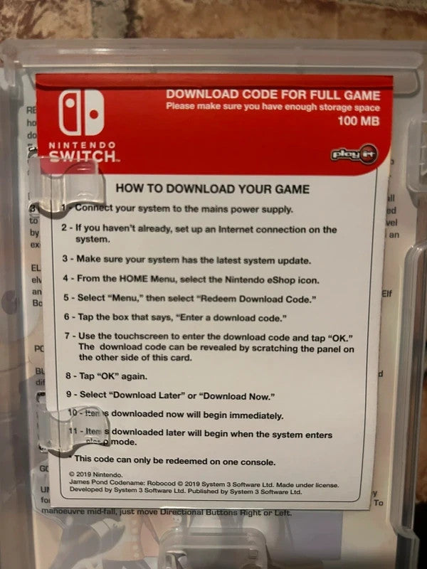 James Pond Codename Robocod (Nintendo Switch, 2019) Brand New Code In Box