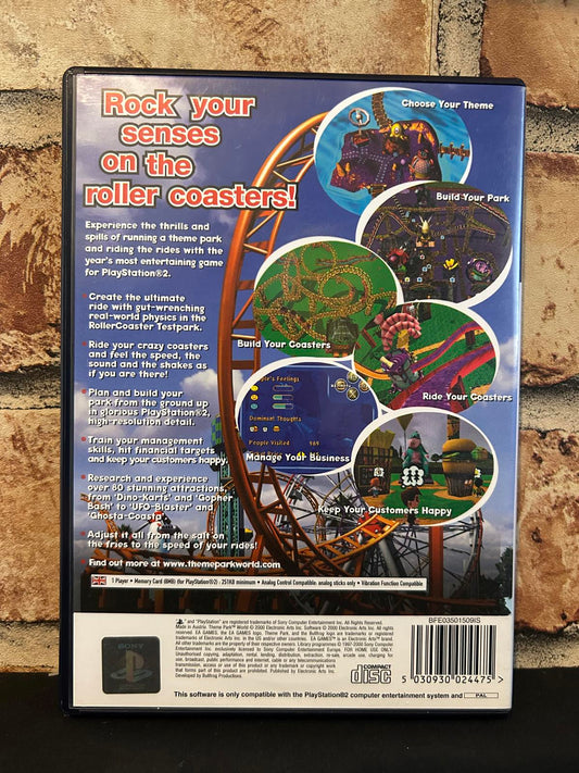 Theme Park World (PlayStation 2) Complete with Manual